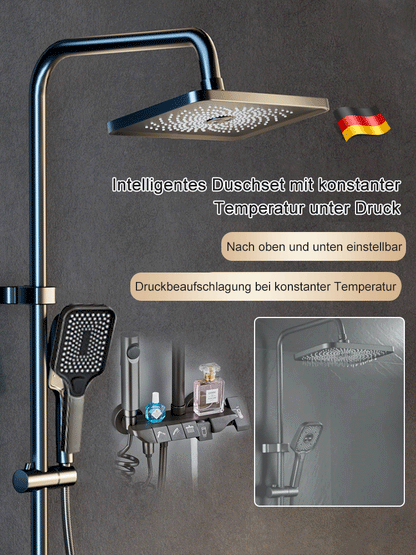 🛍️ 57 % Rabatt – Duschset mit Aufputz-Armatur, wandmontiert & Brauseset, Vollkupfer, Druckverstärkung, Thermostat – für den täglichen Gebrauch 🚿