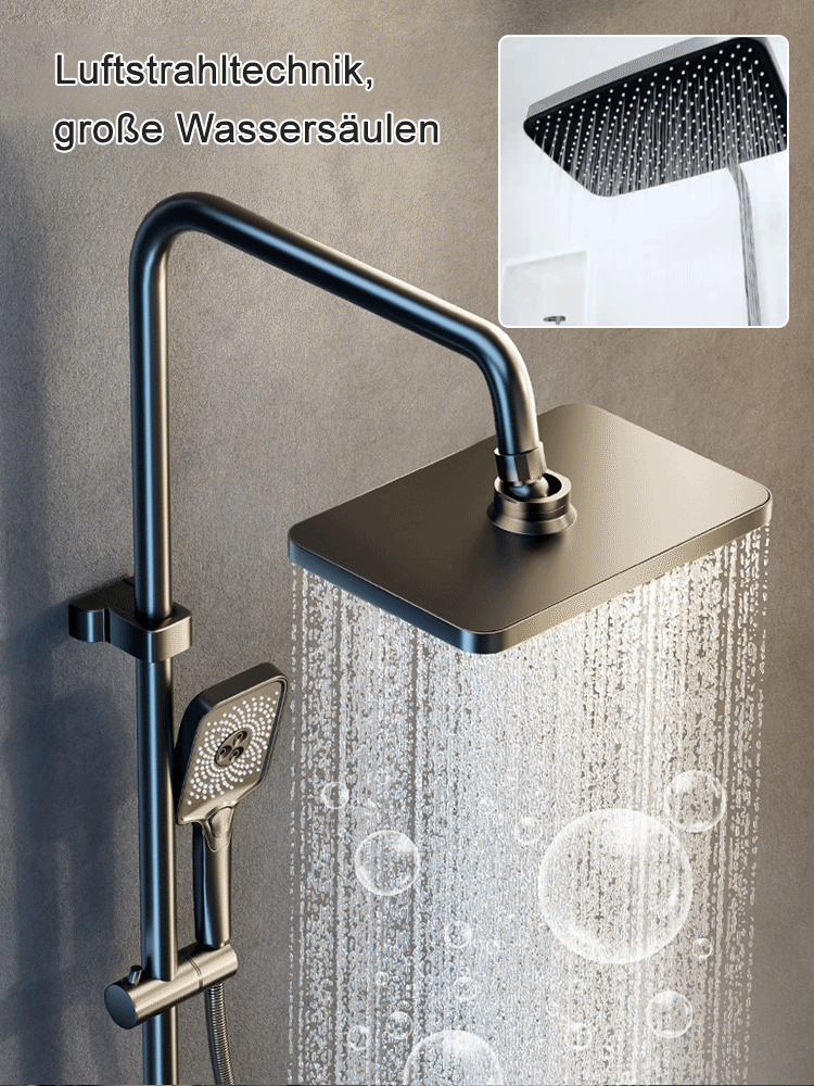 🛍️ 57 % Rabatt – Duschset mit Aufputz-Armatur, wandmontiert & Brauseset, Vollkupfer, Druckverstärkung, Thermostat – für den täglichen Gebrauch 🚿