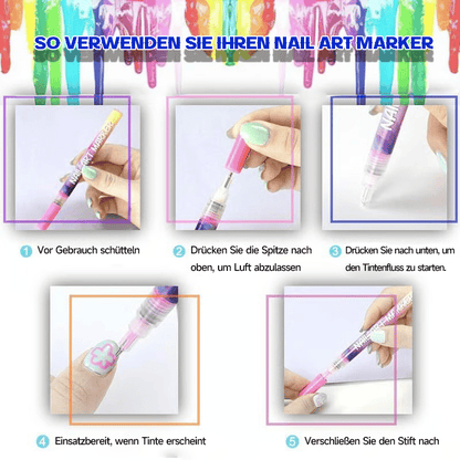 🎨Kreatives Nageldesign-Set mit 12 Farben – geeignet für Nageldesign-Begeisterte jeden Alters
