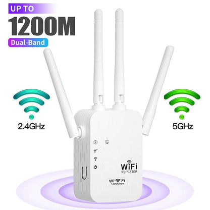 🔥 2026 WLAN-Verstärker – 1200 Mbit/s, Dualband (5 GHz / 2,4 GHz) 📶 Maximale Signalverstärkung – stabile Verbindung im ganzen Haus!