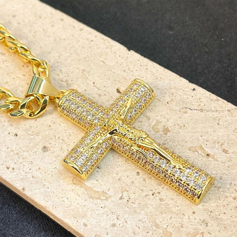 🎁Früher Weihnachts-Hot-Sale – 48% RABATT! 🎅✝️Jesus-Kruzifix-Anhänger-Halskette