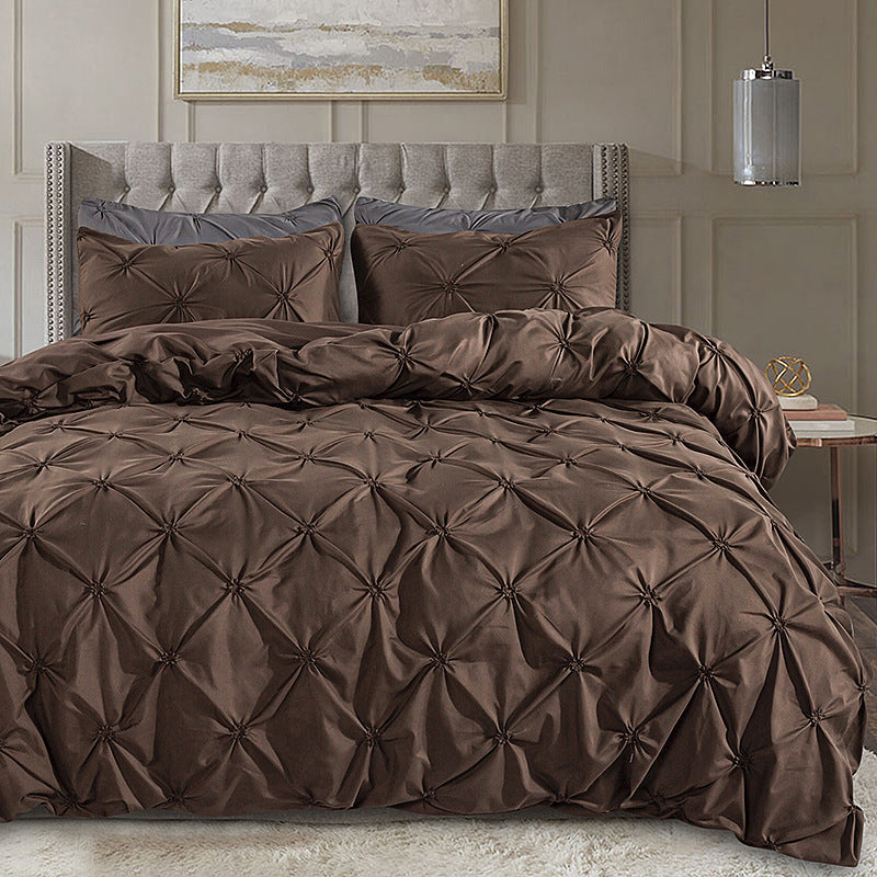 🛏️ 50% RABATT! 🌿 3-teiliges Bettwäsche-Set mit Pintuck-Falten – elegant, weich, komplett – für Ihr Traum-Schlafzimmer ✨