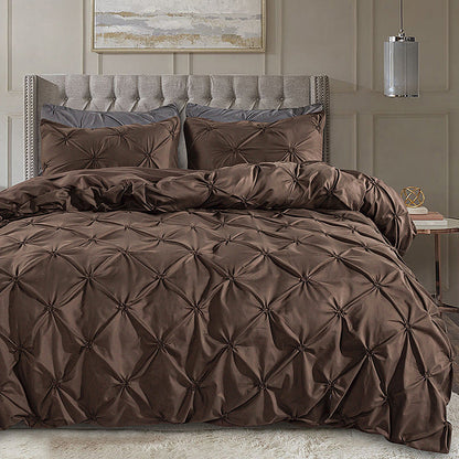 🛏️ 50% RABATT! 🌿 3-teiliges Bettwäsche-Set mit Pintuck-Falten – elegant, weich, komplett – für Ihr Traum-Schlafzimmer ✨