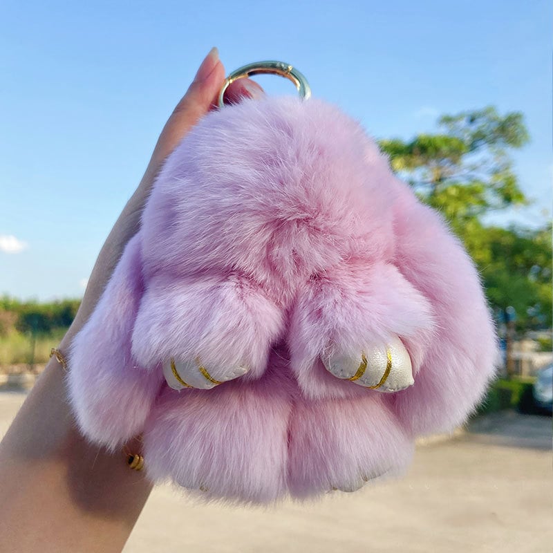 🔥Solange der Vorrat reicht 40 % Rabatt!🎉Handgemachte weiche Bunny PomPom-Anhänger