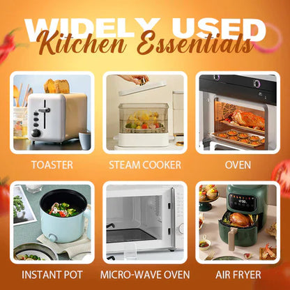 🍟 50% RABATT! 👨‍🍳 Heißluftfritteuse Silikon Backblech – Spritzfrei, Einfache Reinigung & Vielseitig Einsetzbar 🍗