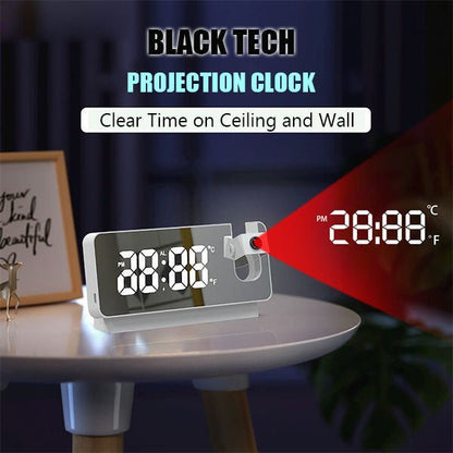 🔥Solange der Vorrat reicht 40 % Rabatt!🎉Spiegelprojektionswecker – Klarer Projektionsdisplay + praktischer Spiegel