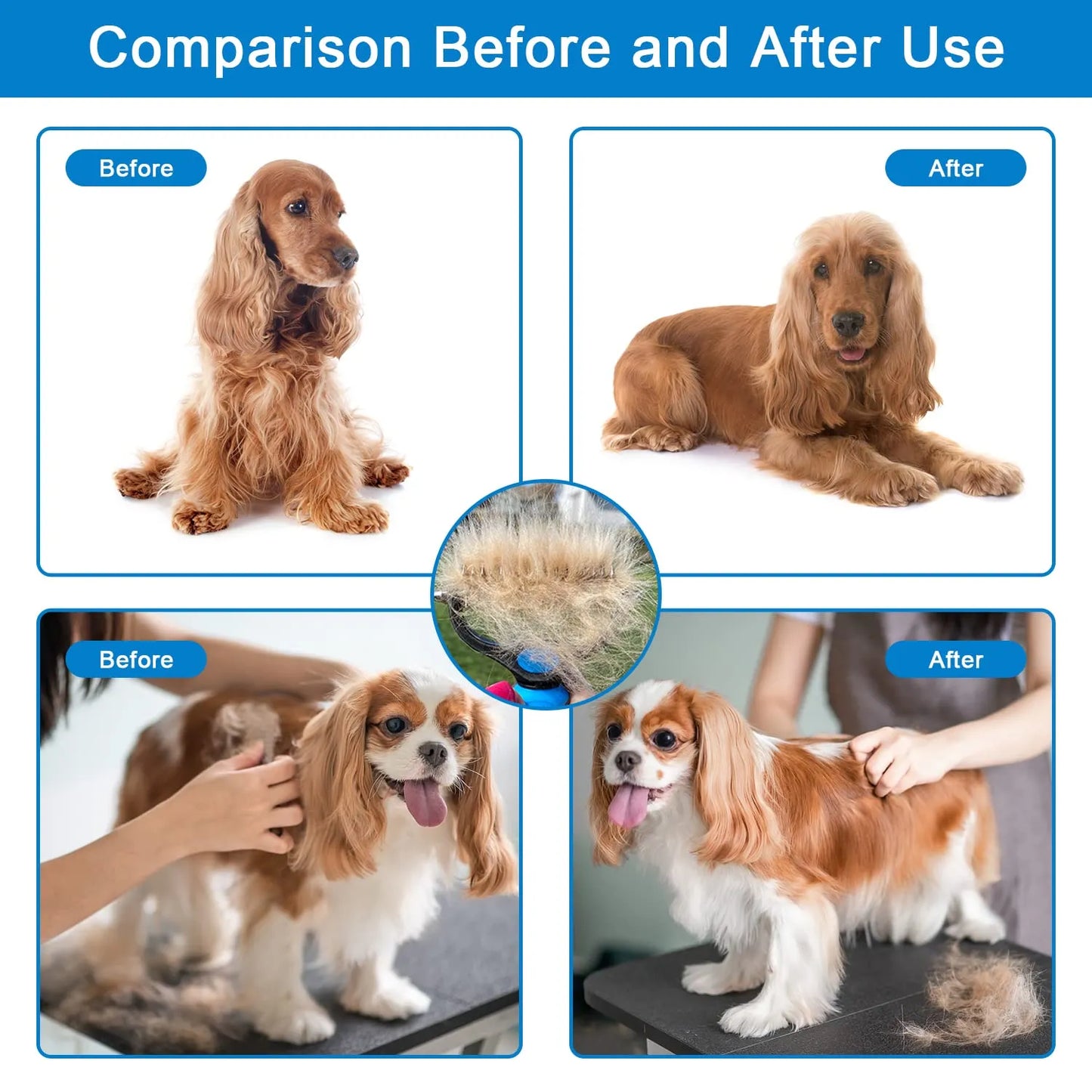 🐶🐱🔥 2+1 GRATIS 🎁 Professionelles Enthaarungs-Tool für Hunde & Katzen – entfernt lose Haare schnell & effektiv ✨