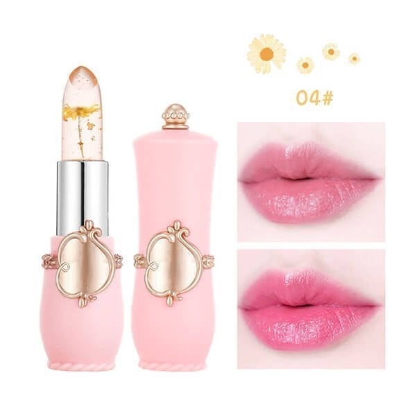 🔥Solange der Vorrat reicht 40 % Rabatt!🎉Kristall-Gelee-Blume Farbwechselnder Lippenstift💄