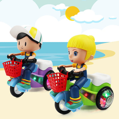 🚲 50% RABATT! 🎁 Akrobatisches Kinder-Dreirad – 360° Drehung, Musik & Lichter – Sicher & langlebig für Kinder 1–4 ✨