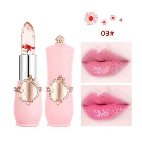 🔥Solange der Vorrat reicht 40 % Rabatt!🎉Kristall-Gelee-Blume Farbwechselnder Lippenstift💄