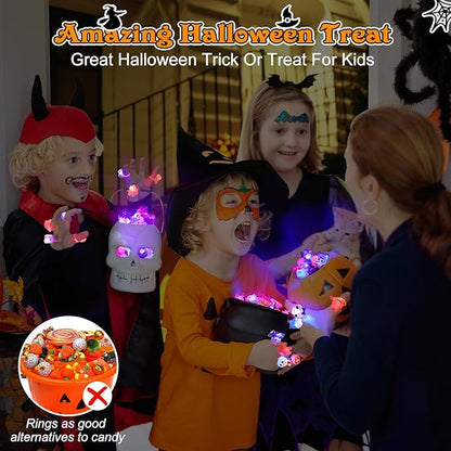 🎁LED-Licht Halloween Leuchtring😍 – Set mit 50 Stück