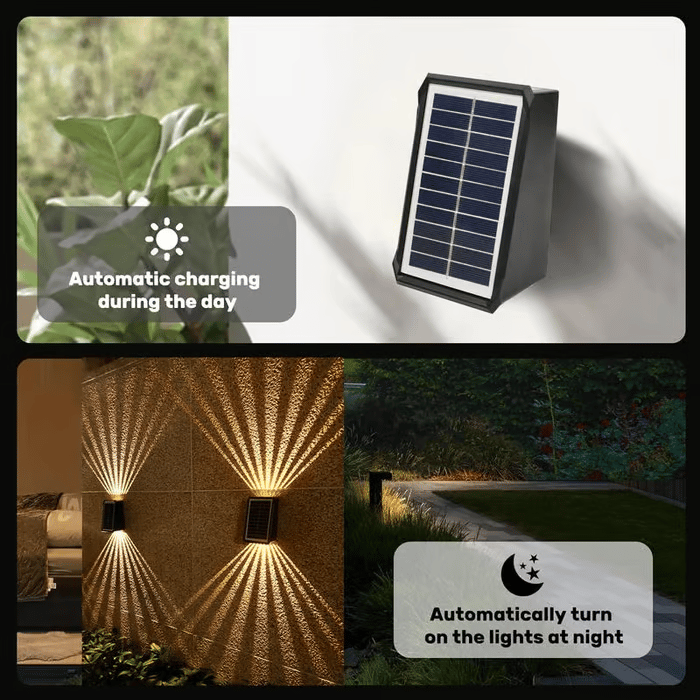 ⏰Oferta por tiempo limitado 49% de descuento🔥Luces de pared solares LED para exteriores a prueba de agua