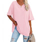 📢📢40 % RABATT !! ⏰Lässiges, locker sitzendes Damen-T-Shirt mit V-Ausschnitt