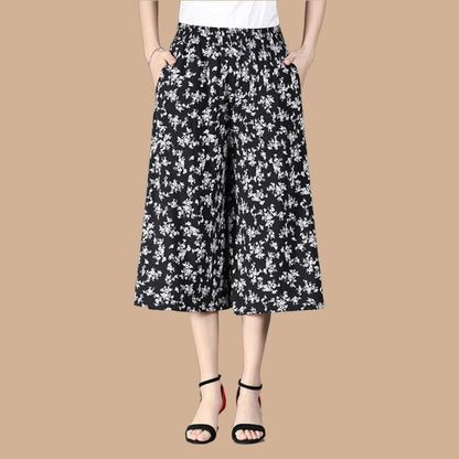 🔥VENDITA CALDA🔥Culottes da donna a gamba larga con chiffon plissettato
