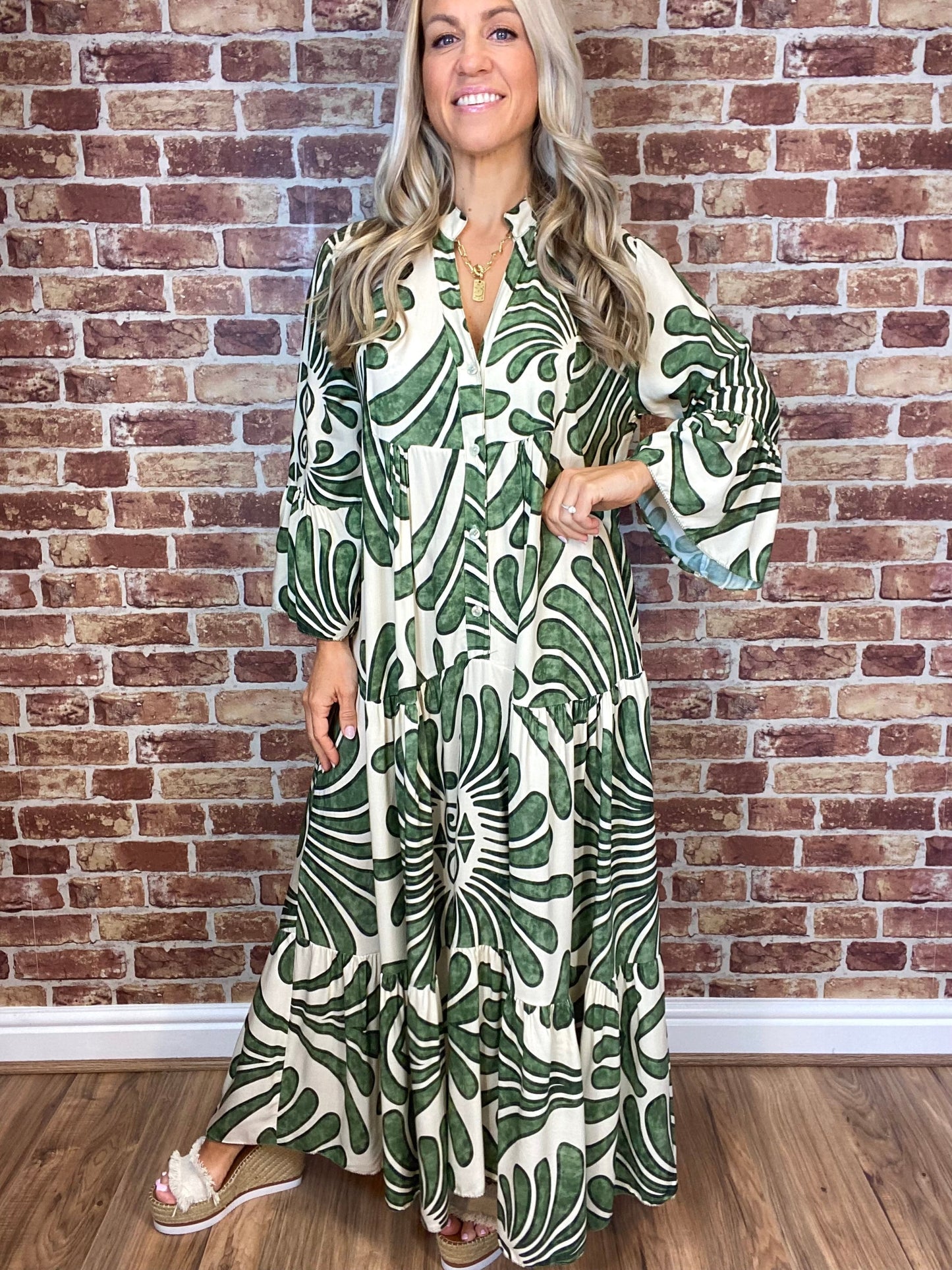 🔥Vente chaude 49% de réduction🎁Robe à imprimé floral et manches cloche