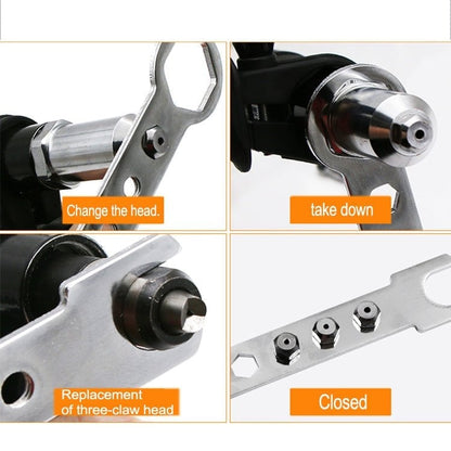 💥Hot Sale 49% OFF💥 Professional rivet gun adapter set with 4 different matching nozzle screws