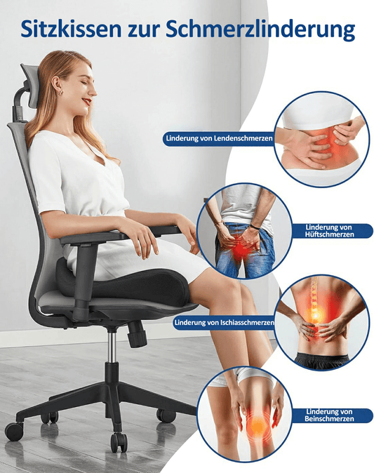 🎁SISTE DAG 40% RABATT🔥Ergonomisk sittepute i minneskum
