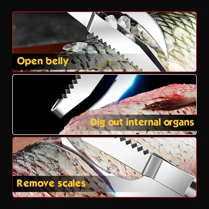 ✨Mehr kaufen, mehr sparen✨ 3-in-1-Fischmaulmesser aus Edelstahl