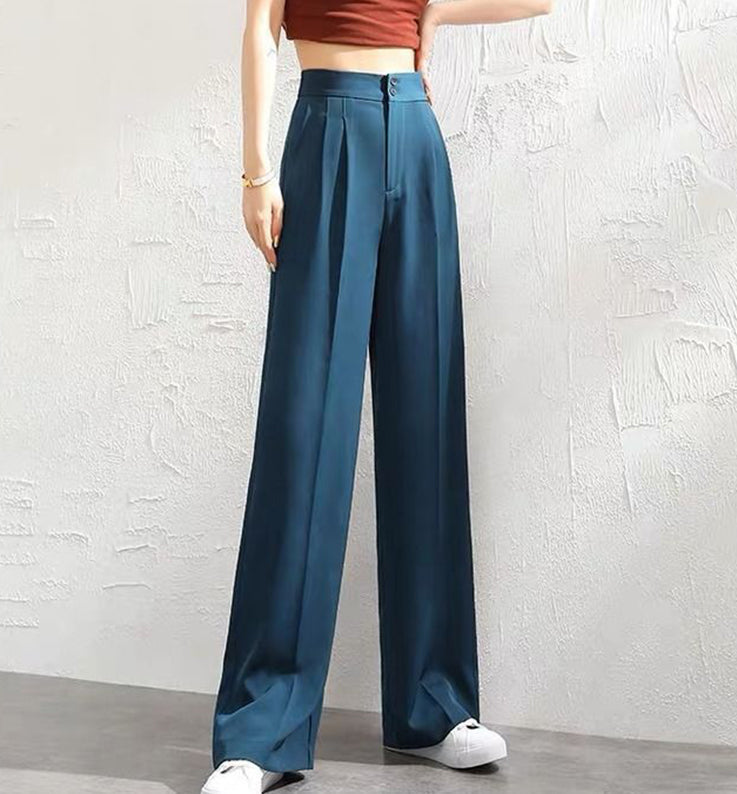 Pantaloni casuali con una gamba larga per le donne