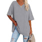 📢📢40 % RABATT !! ⏰Lässiges, locker sitzendes Damen-T-Shirt mit V-Ausschnitt