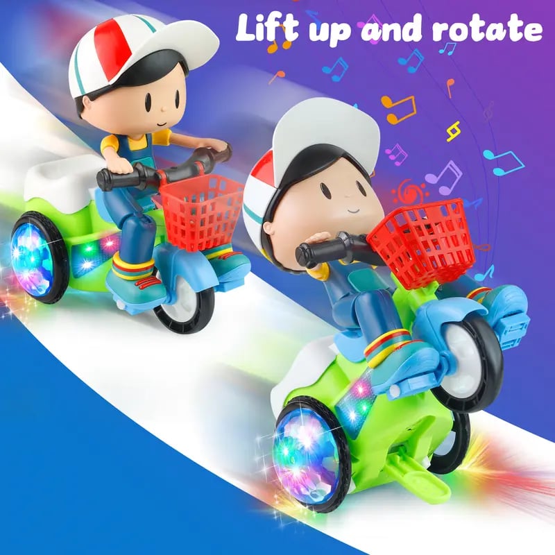 🚲 50% RABATT! 🎁 Akrobatisches Kinder-Dreirad – 360° Drehung, Musik & Lichter – Sicher & langlebig für Kinder 1–4 ✨