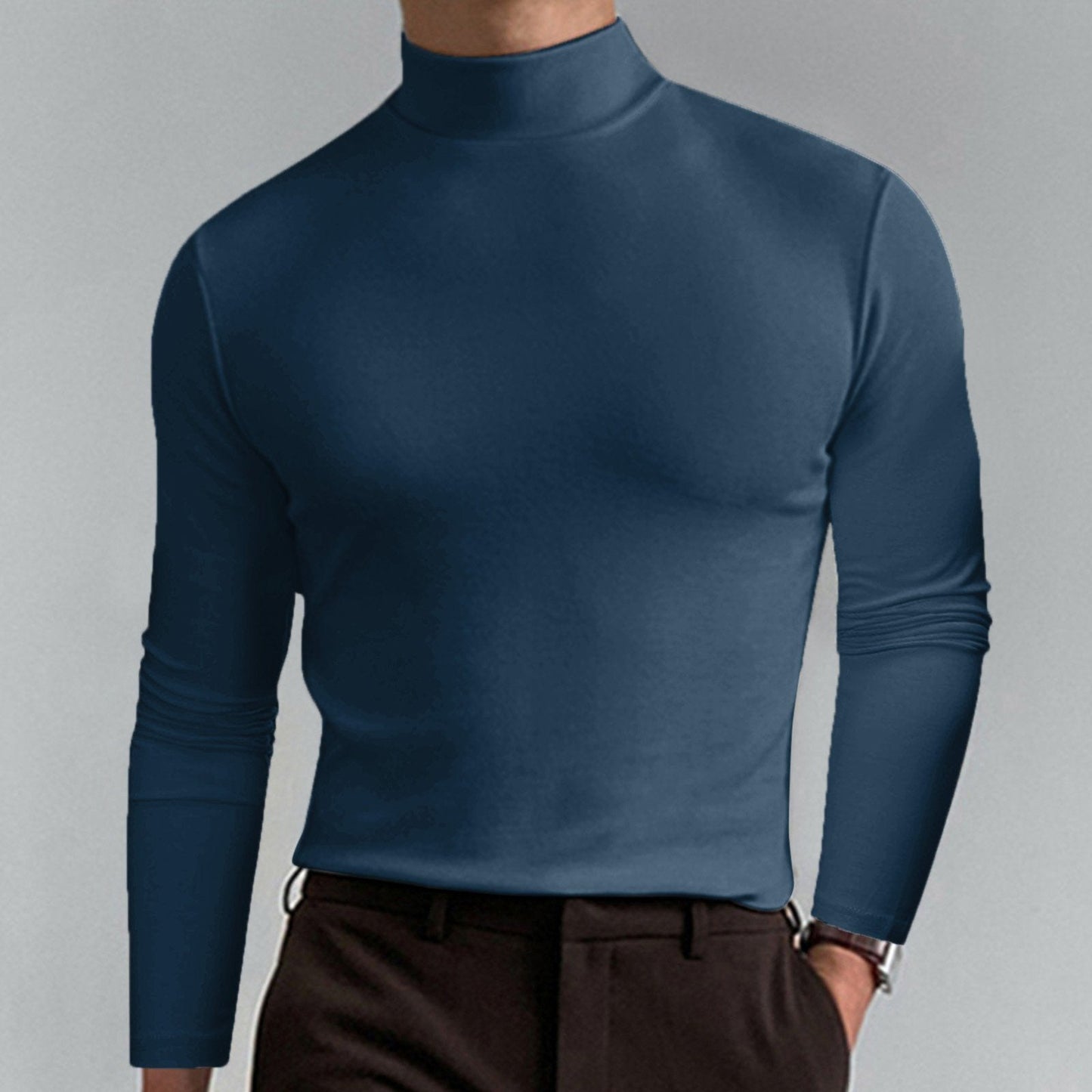 🔥Solange der Vorrat reicht 40 % Rabatt!🎉Slim Fit Langarm-T-Shirt für Herren mit Stehkragen