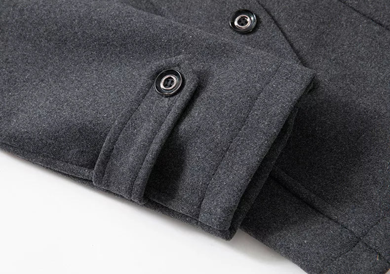 🔥Solange der Vorrat reicht 40 % Rabatt!🎉Herren Business-Wollmantel Mode Doppelkragen Mittel- und Langwollmantel