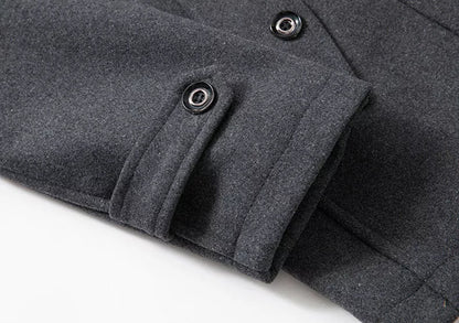 🔥Solange der Vorrat reicht 40 % Rabatt!🎉Herren Business-Wollmantel Mode Doppelkragen Mittel- und Langwollmantel