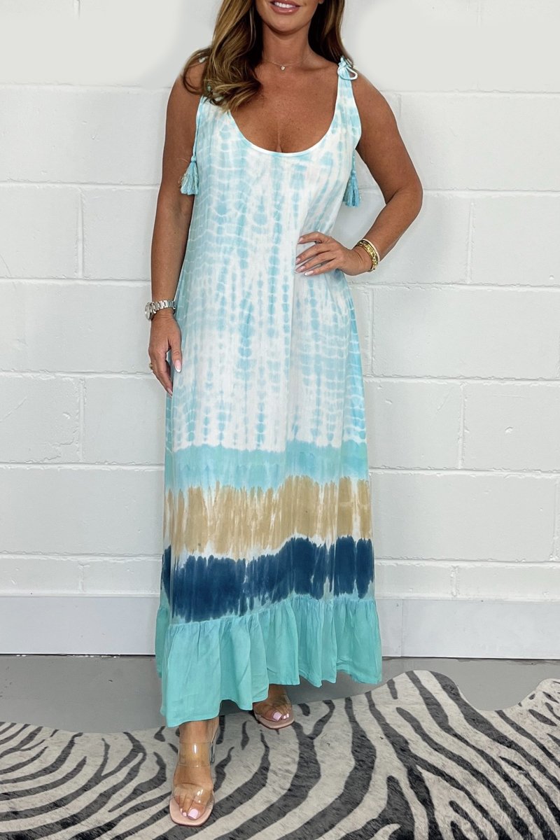 Maxikleid con motivo batik
