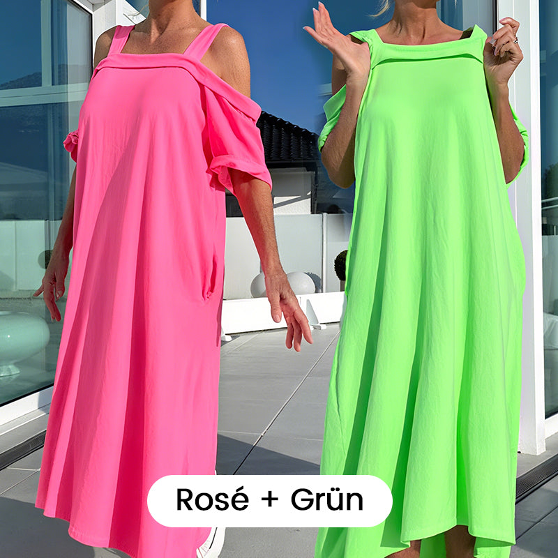 Lässiges Maxikleid mit offenen Schultern für Damen