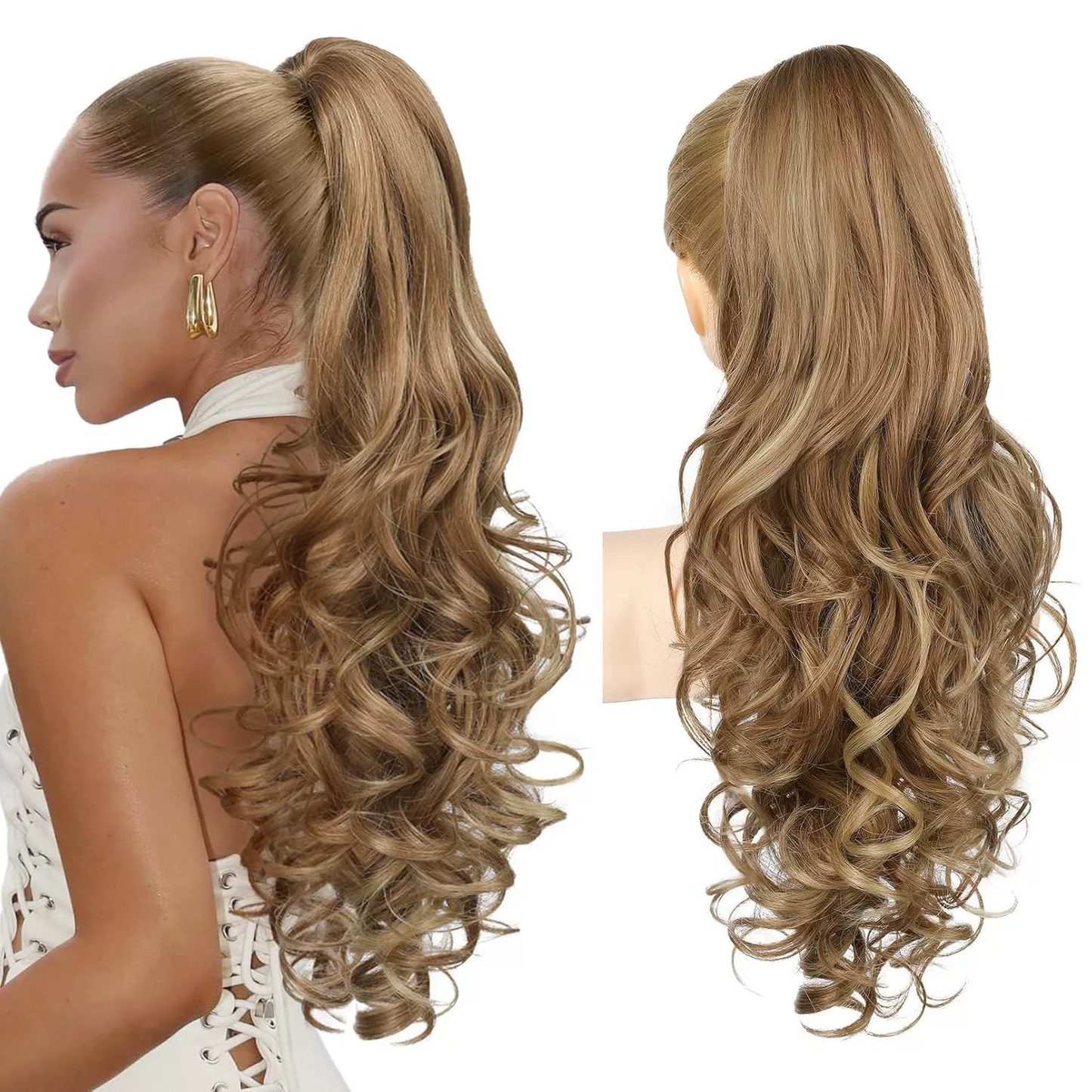 💜Zeitlich begrenzte Aktion 40 % Rabatt💜Clip-on-Haarverlängerung für welligen Pferdeschwanz