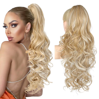 💜Zeitlich begrenzte Aktion 40 % Rabatt💜Clip-on-Haarverlängerung für welligen Pferdeschwanz