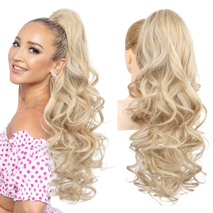 💜Zeitlich begrenzte Aktion 40 % Rabatt💜Clip-on-Haarverlängerung für welligen Pferdeschwanz