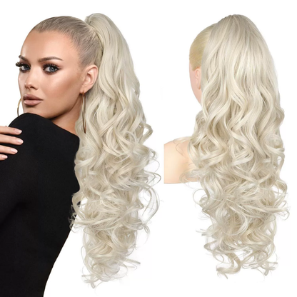 💜Zeitlich begrenzte Aktion 40 % Rabatt💜Clip-on-Haarverlängerung für welligen Pferdeschwanz