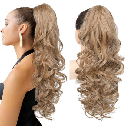 💜Zeitlich begrenzte Aktion 40 % Rabatt💜Clip-on-Haarverlängerung für welligen Pferdeschwanz