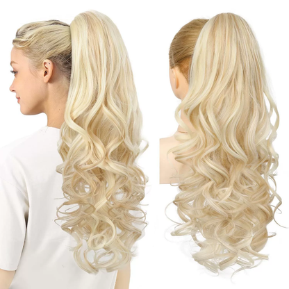 💜Zeitlich begrenzte Aktion 40 % Rabatt💜Clip-on-Haarverlängerung für welligen Pferdeschwanz