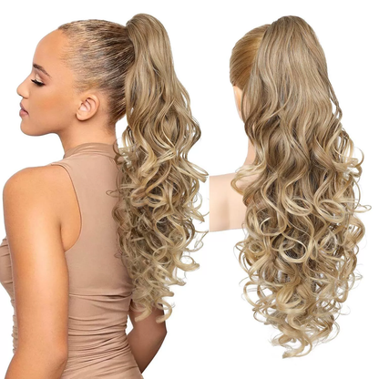 💜Zeitlich begrenzte Aktion 40 % Rabatt💜Clip-on-Haarverlängerung für welligen Pferdeschwanz