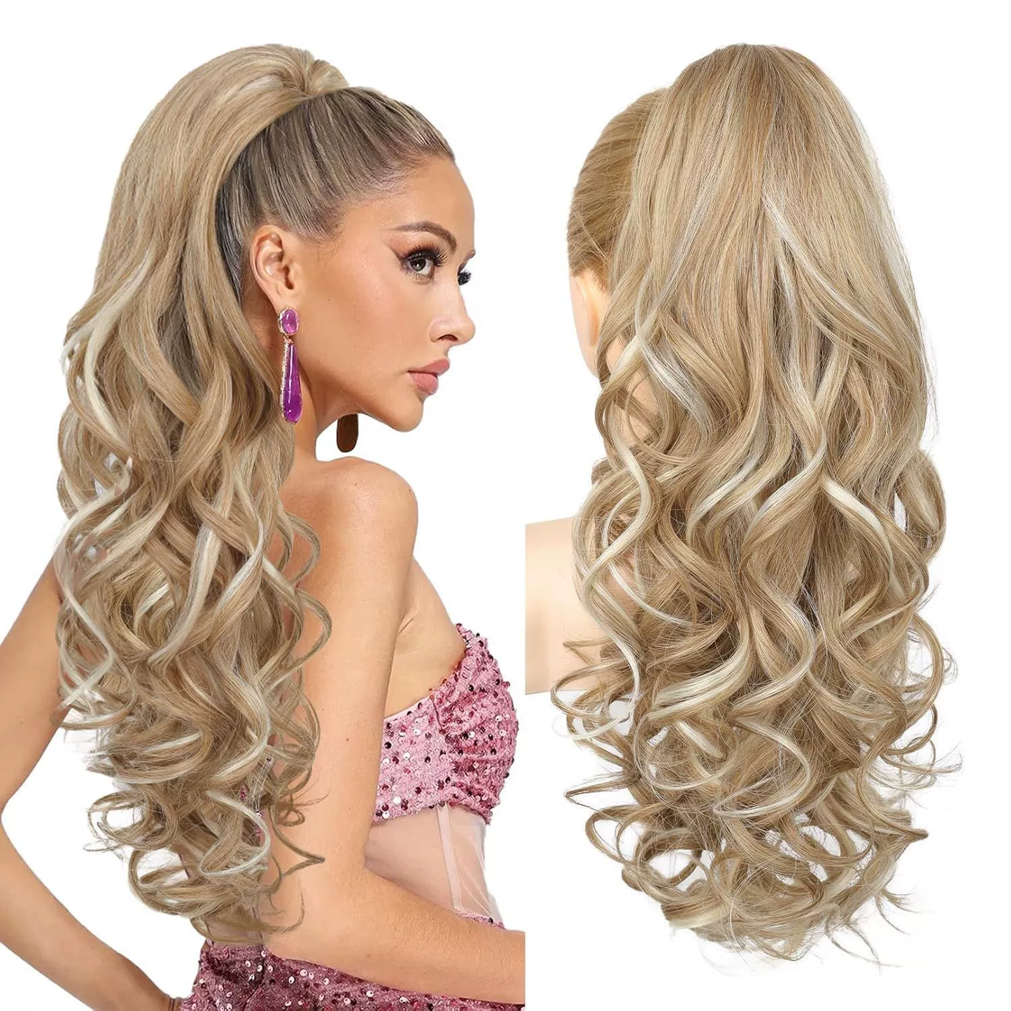 💜Zeitlich begrenzte Aktion 40 % Rabatt💜Clip-on-Haarverlängerung für welligen Pferdeschwanz