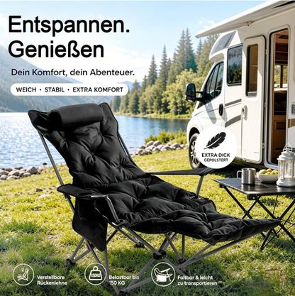 🪑 Tragbarer verstellbarer Klappstuhl für Außenbereich – Leicht, stabil & vielseitig – Ideal für Garten, Camping, Strand oder Terrasse – einfacher Transport und Aufbau 🏕️✨