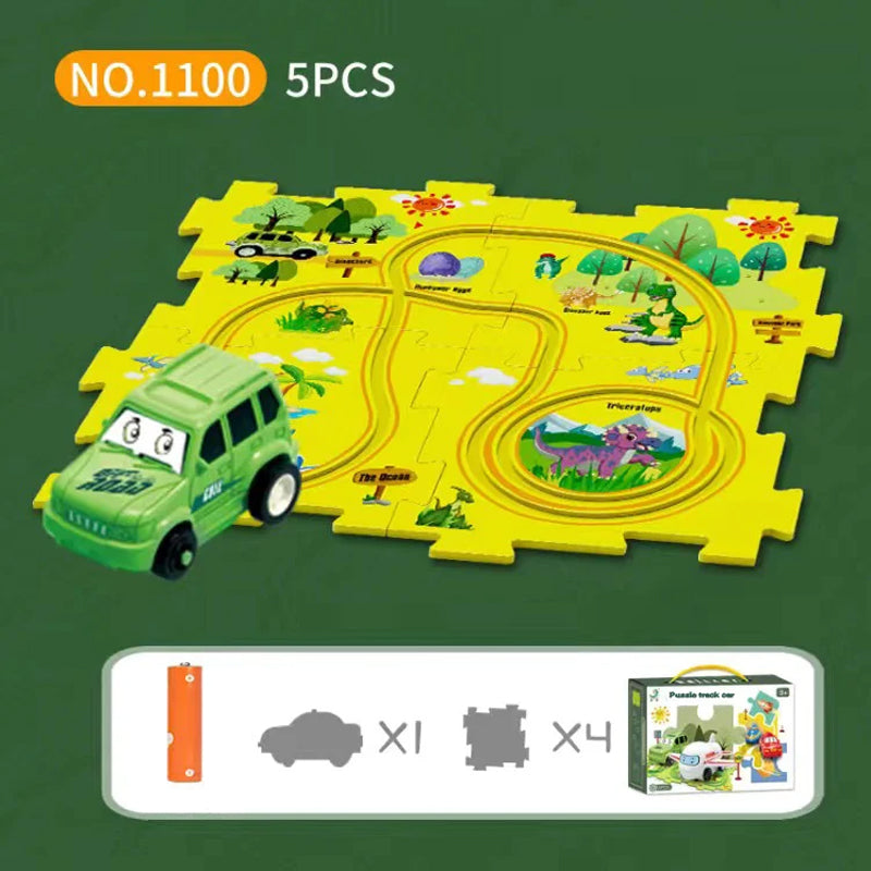 🔥Solange der Vorrat reicht 40 % Rabatt!🧩Kinder Lernspielzeug Puzzle-Autobahn-Spielset🧩