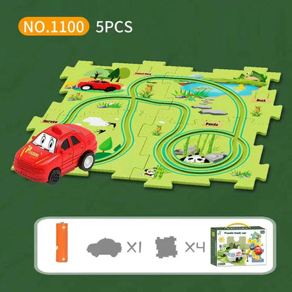 🔥Solange der Vorrat reicht 40 % Rabatt!🧩Kinder Lernspielzeug Puzzle-Autobahn-Spielset🧩