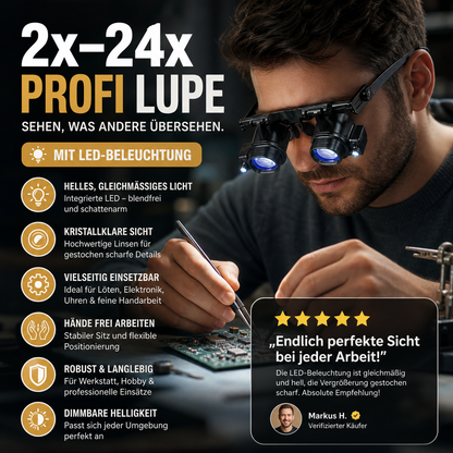 🔍 50% RABATT! ⏰ LED-Präzisionslupe für Elektronik und Handwerk – Verstellbarer Ständer & 10-20X Zoom – Perfekt für Löten, Uhrenreparatur oder Miniaturmalerei – handsfree & hell 🛠️