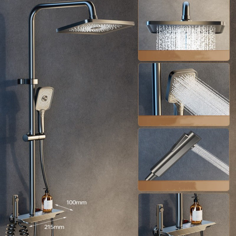 🛍️ 57 % Rabatt – Duschset mit Aufputz-Armatur, wandmontiert & Brauseset, Vollkupfer, Druckverstärkung, Thermostat – für den täglichen Gebrauch 🚿