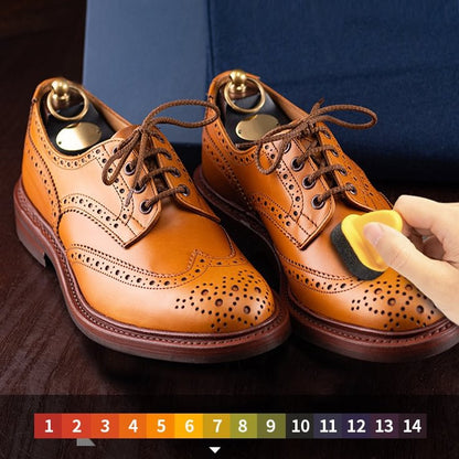 👞 KAUF 1 ERHALT 1 KOSTENLOS! ✨ FLÜSSIGE LEDERREPARATURCREME - Entfernt Kratzer & Auffrischt Farben, Pflegt Tiefenwirksam Schuhe & Taschen, Inklusive Applikator 🧽✨