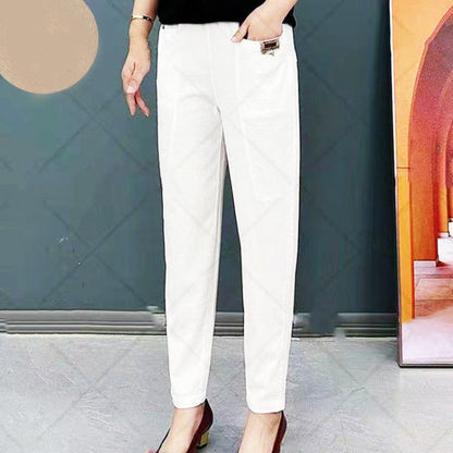 🔥OFFERTA SPECIALE 50% DI SCONTO🔥Pantaloni in cotone con elastico in vita da donna