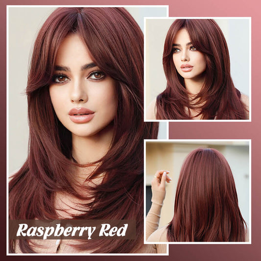 💕Layered Pony lange Perücke💥