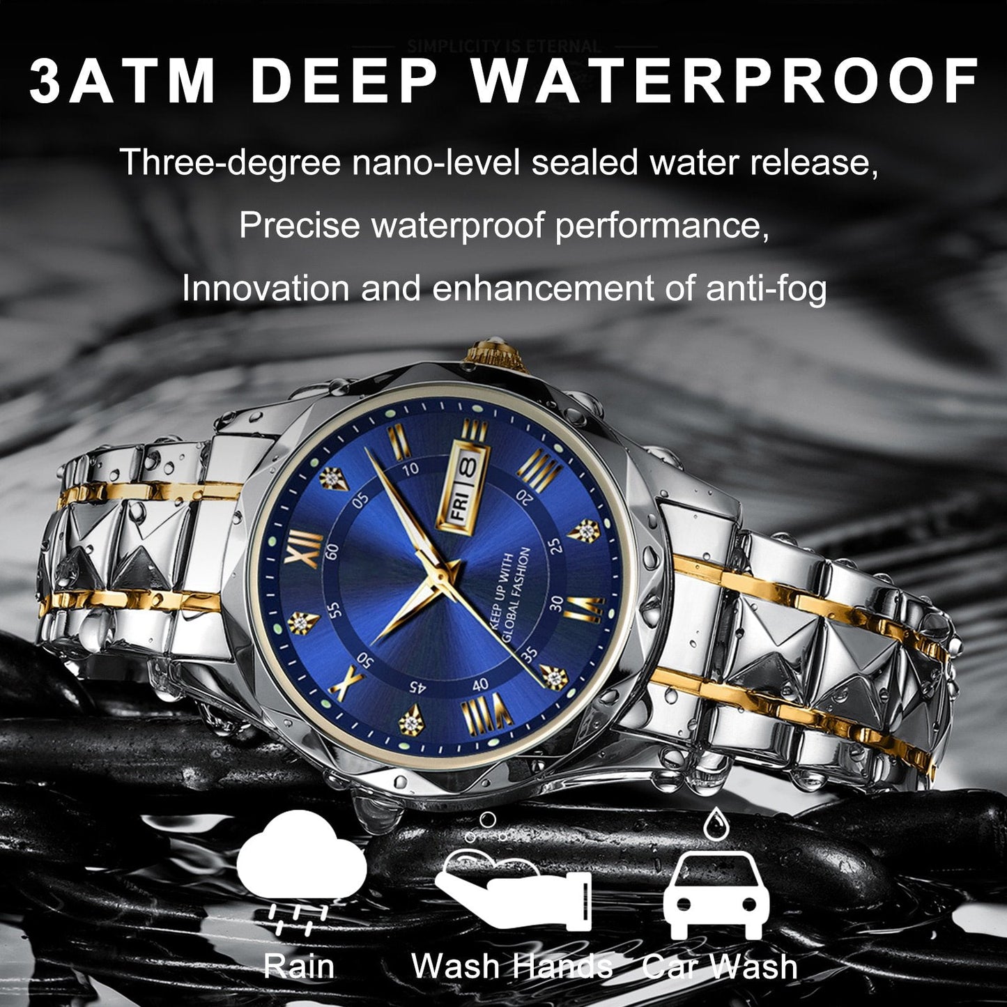 ⌚🎁Ideales Geschenk - Wasserdichte Luxusuhr für Männer mit Leuchtmasse💯🌹