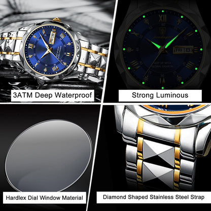 ⌚🎁Ideales Geschenk - Wasserdichte Luxusuhr für Männer mit Leuchtmasse💯🌹