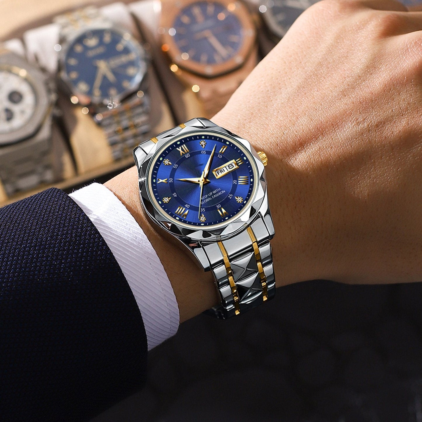 ⌚🎁Ideales Geschenk - Wasserdichte Luxusuhr für Männer mit Leuchtmasse💯🌹