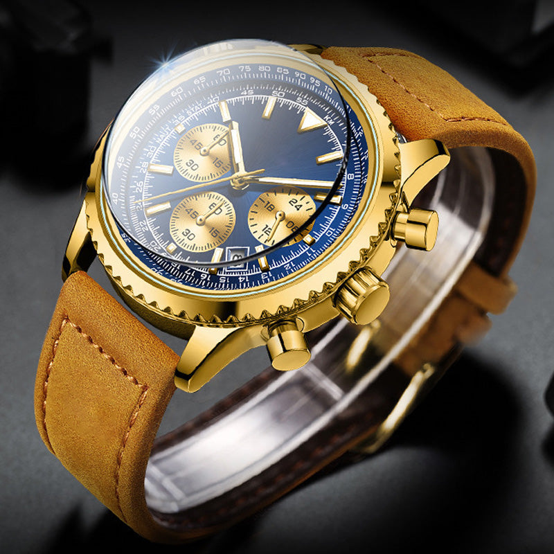 Cronografo multifunzione orologio in quarzo analogico impermeabile con visualizzazione della data